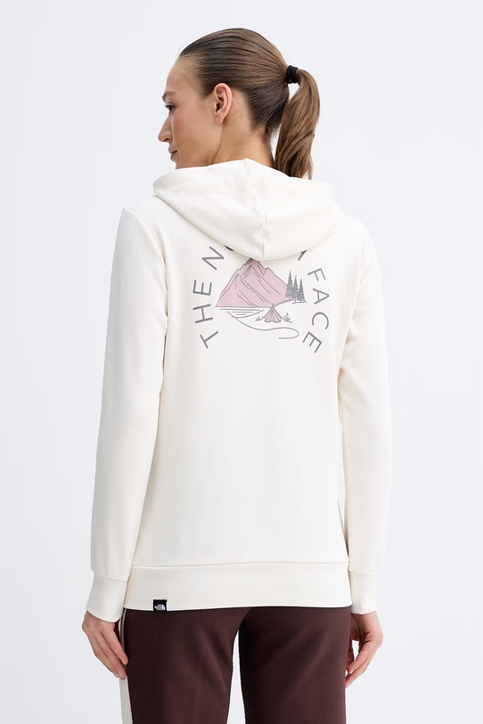 Odzież The North Face Bluza z kapturem damska bawełniana MONTE NF0A8GAAQLI1 beżowy
