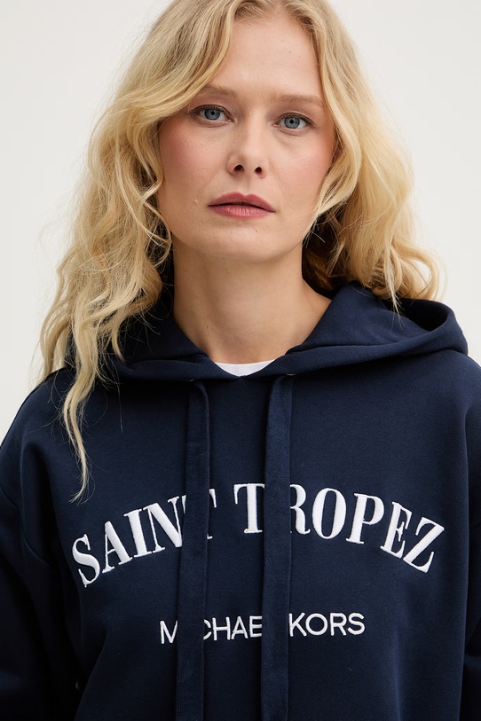 MICHAEL Michael Kors bluza damska bawełniana granatowy MS6520W4MY