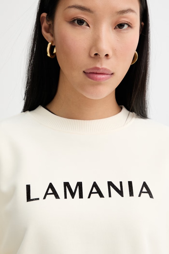 La Mania hanorac pentru femei, cu bumbac FLINT bej FLINT