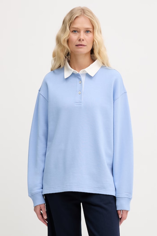 Gant bluza damska bawełniana niebieski 4201436