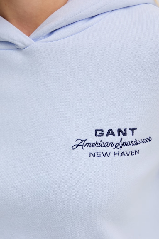 Gant hanorac cu glugă pentru femei, din bumbac 4201486 albastru