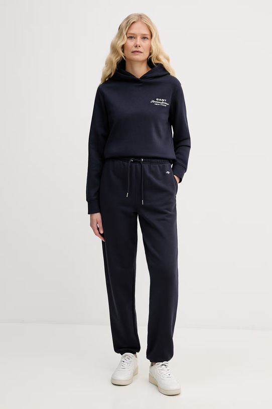 Gant bluza z kapturem damska bawełniana 4201486 granatowy SS26