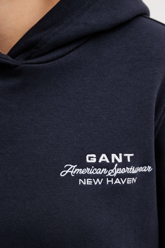 Gant bluza z kapturem damska bawełniana 4201486 granatowy