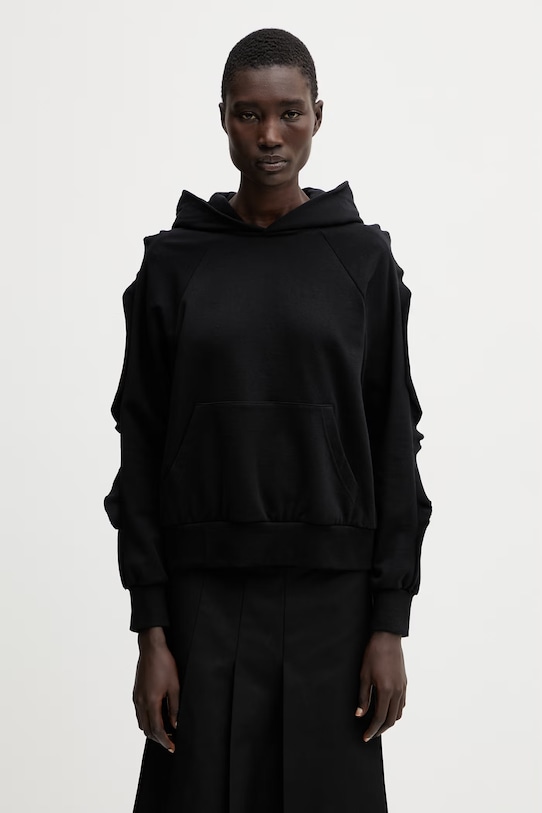 Undercover HOODIE μπλούζα με κουκούλα γυναικεία βαμβακερή μαύρο UP1F1810