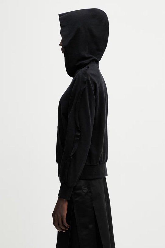 Undercover HOODIE bluza z kapturem bawełniana damska UP1F1810 czarny SS26