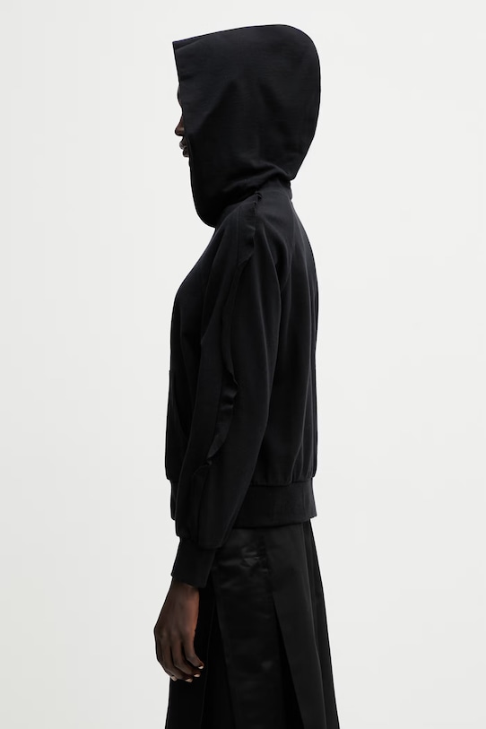 Undercover HOODIE bluza z kapturem bawełniana damska UP1F1810 czarny SS26