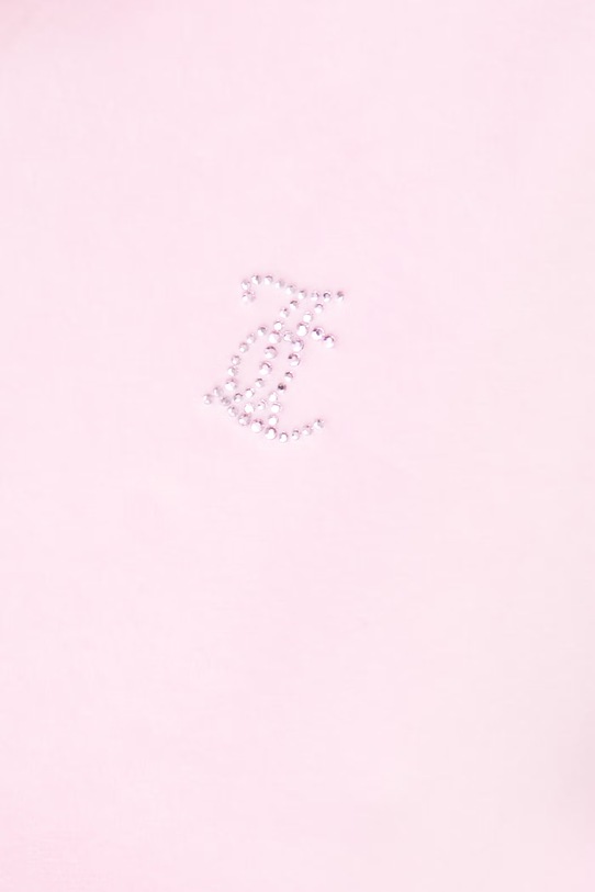 Juicy Couture μπλούζα με κουκούλα γυναικεία βελούρ ICCLE HOODIE ροζ JCWAS126304