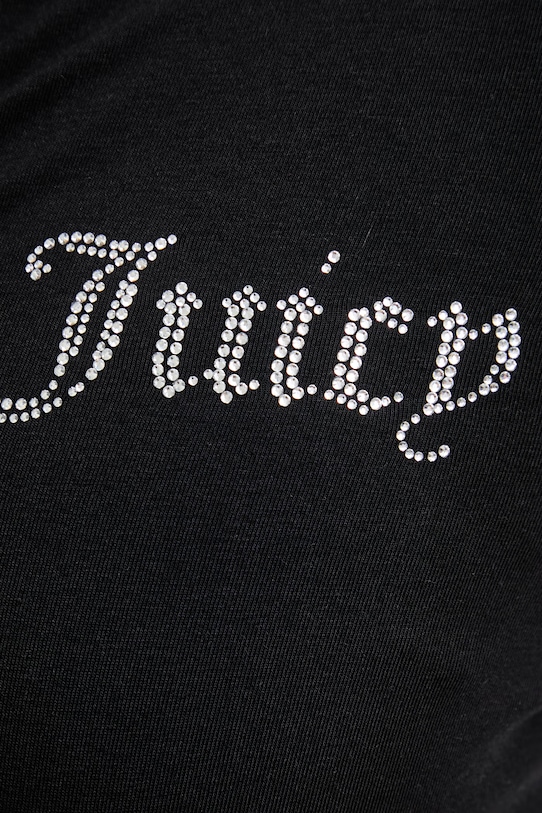 Juicy Couture bluza rozpinana damska z bawełny OOLA HOODIE JCWAS126306 czarny