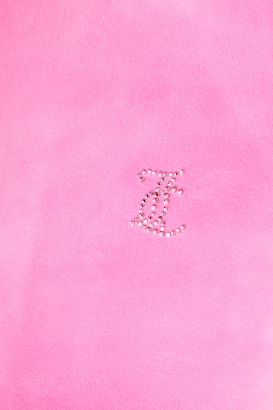 Juicy Couture bluza z kapturem damska welurowa MADISON COL OUT JCWAS126326 różowy