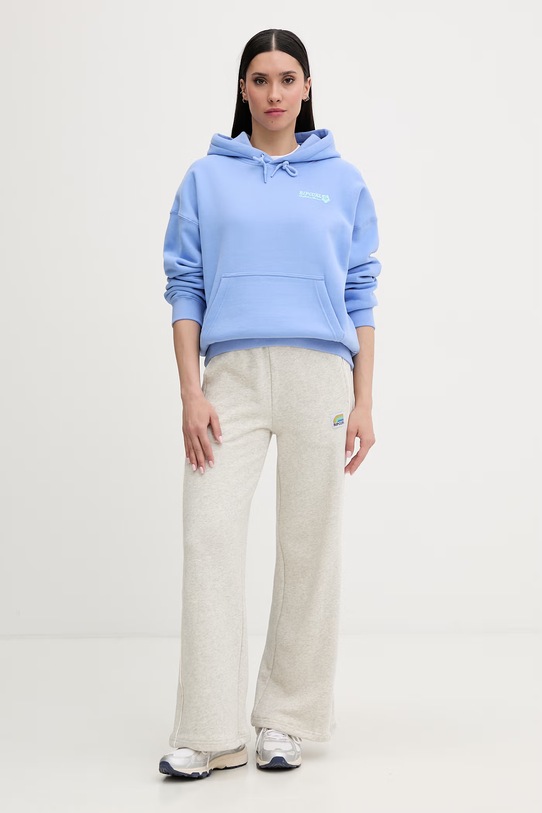 Rip Curl mikina s kapucňou dámska s bavlnou SURF PUFF HERITAGE 0A0WFL modrá SS26