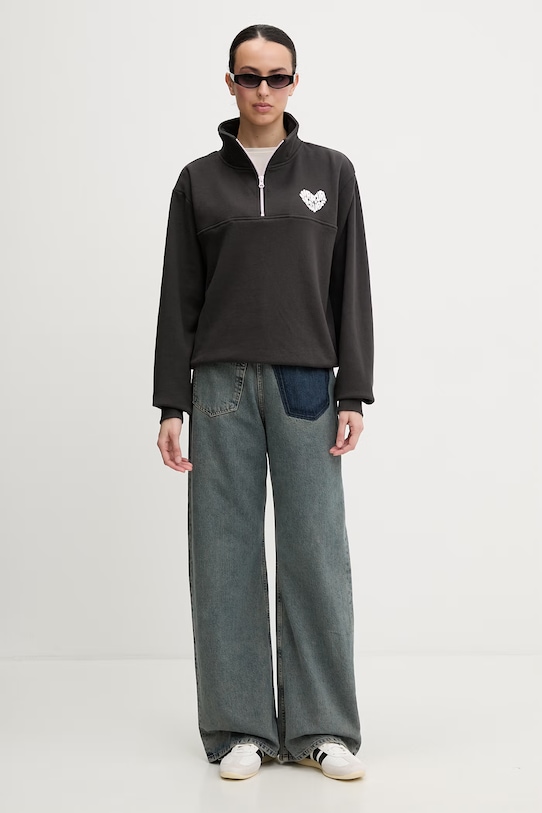 Rip Curl bluza damska z bawełną RC HEART 0BWWFL czarny SS26