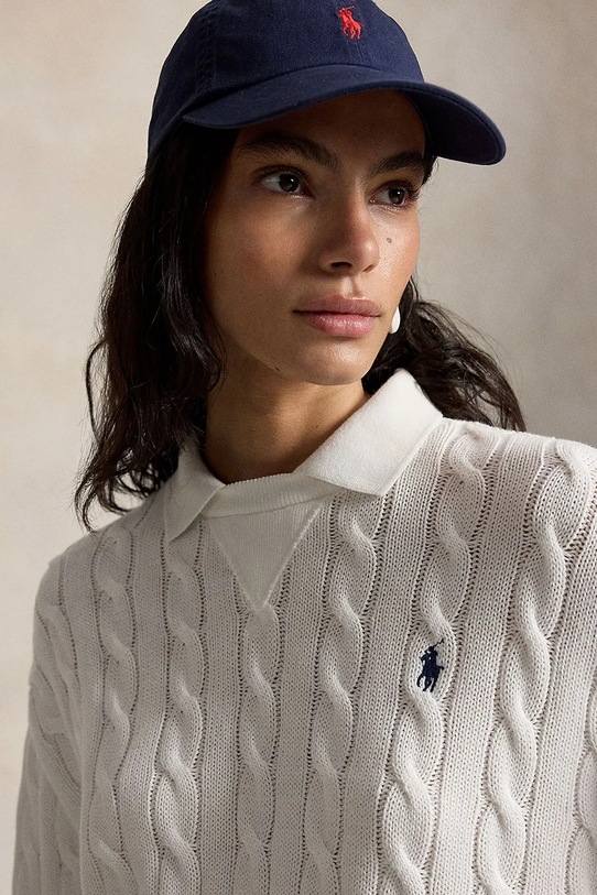 Polo Ralph Lauren pulover ženski bombažen bela 211A12736