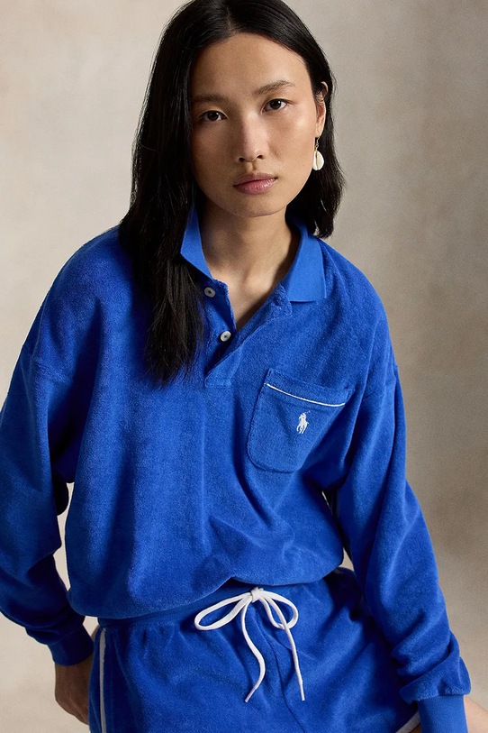 Polo Ralph Lauren pulover ženski bombažen modra 211A12737