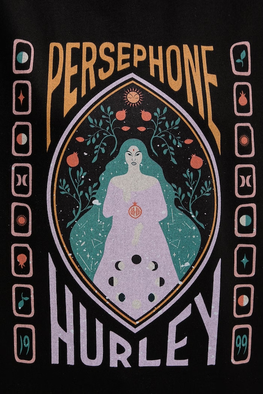 Hurley bluza damska bawełniana CREW PERSEPHONE CREEK WFTEU00025 czarny