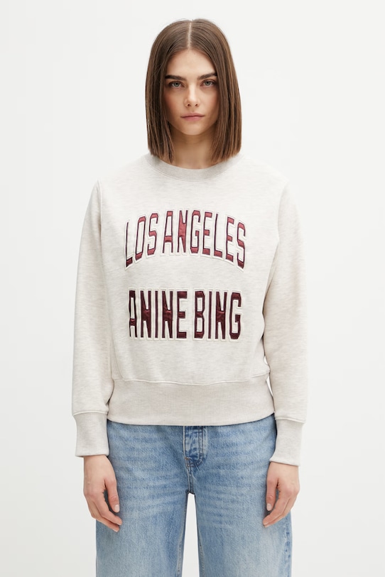 Anine Bing Harry bluza damska z bawełną beżowy A.08.11677