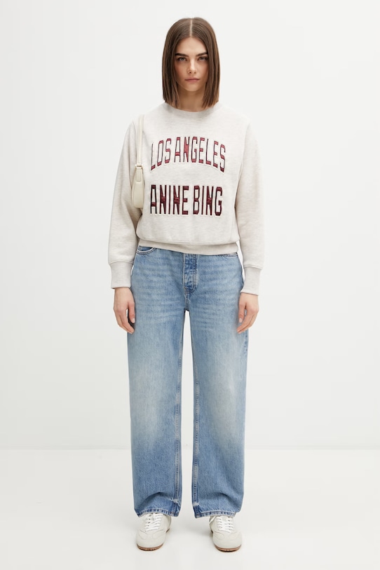 Anine Bing Harry bluza damska z bawełną A.08.11677 beżowy