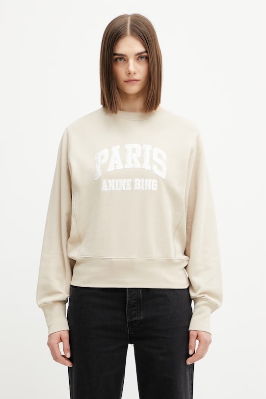 Anine Bing Harry bluza bawełniana damska beżowy A.08.11784