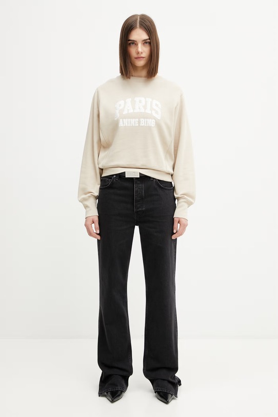 Anine Bing Harry bluza bawełniana damska A.08.11784 beżowy