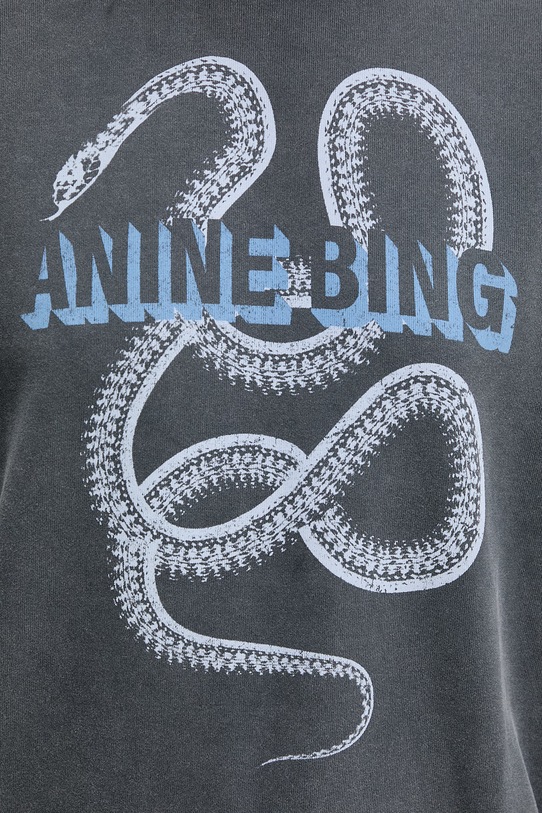 Anine Bing Harvey bluza oversize bawełniana damska szary A.08.12060