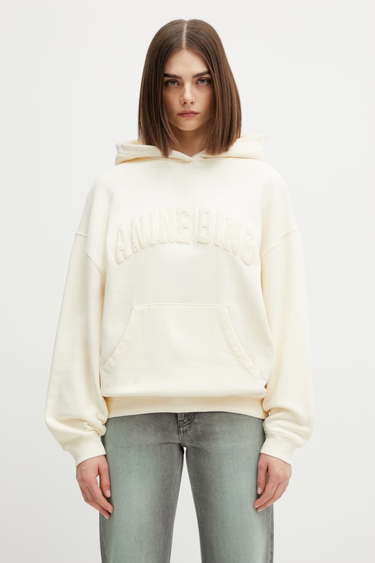 Anine Bing Harvey bluza bawełniana damska żółty A.08.11858