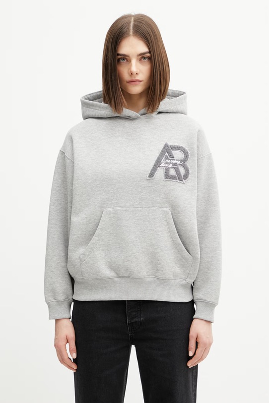 Anine Bing Jaci bluza z kapturem bawełniana damska szary A.08.11883