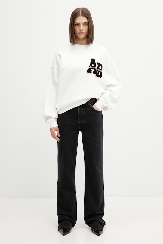 Anine Bing Miles bluza oversize bawełniana damska A.08.10074 biały