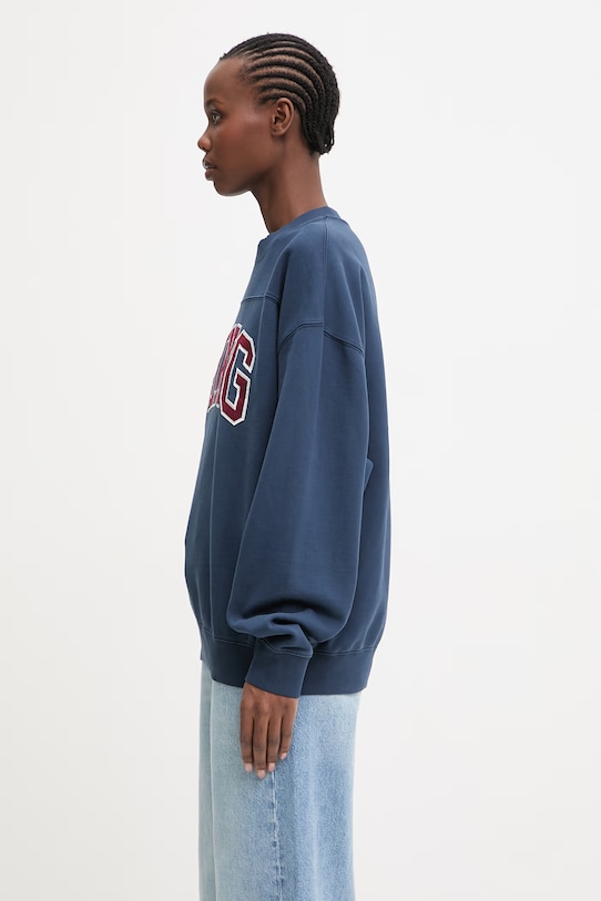 Anine Bing Trenton bluza oversize bawełniana damska A.08.12203 granatowy SS26