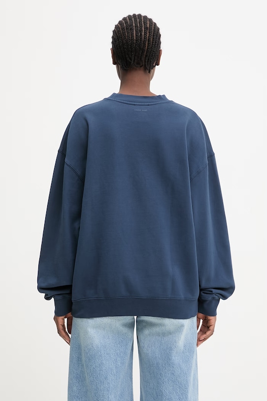 Odzież Anine Bing Trenton bluza oversize bawełniana damska A.08.12203 granatowy