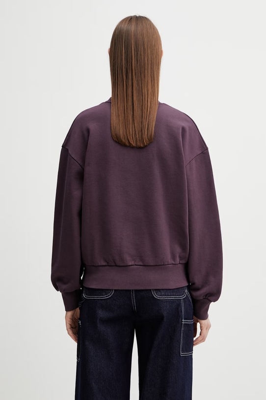 Odzież Carhartt WIP W' Casey Sweatshirt bluza bawełniana damska I032643.3MVXX fioletowy