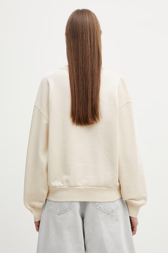 Odzież Carhartt WIP W' Casey Sweatshirt bluza oversize bawełniana damska I032643.3MWXX beżowy