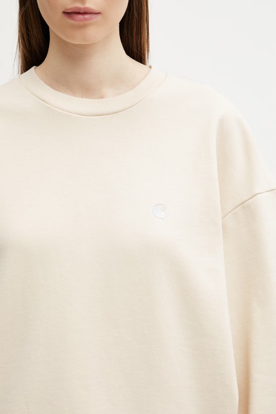 Carhartt WIP W' Casey Sweatshirt bluza oversize bawełniana damska beżowy I032643.3MWXX