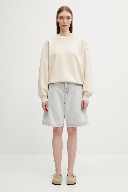 Carhartt WIP W' Casey Sweatshirt bluza oversize bawełniana damska I032643.3MWXX beżowy
