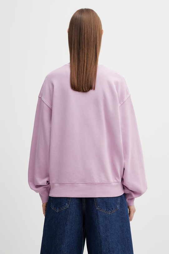 Odzież Carhartt WIP W' Nelson Sweatshirt bluza bawełniana damska I029537.3IBGD fioletowy