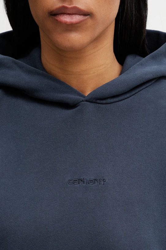Carhartt WIP W' Hooded Benton Sweat bluza z kapturem damska bawełniana granatowy I034512.3IWGD