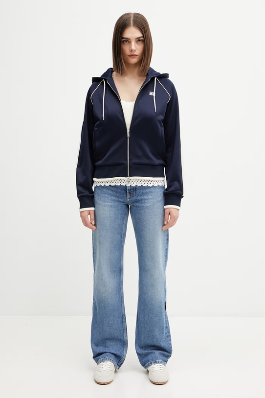 Wales Bonner Anthem bluza rozpinana damska WS26JE17.JE10.503 granatowy