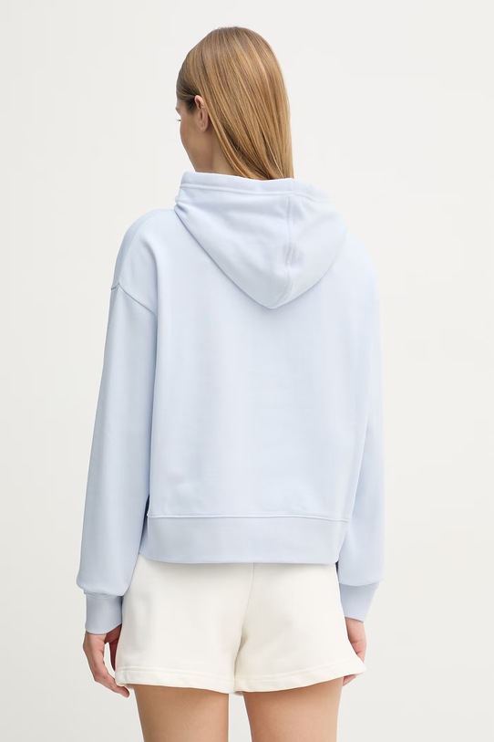 Odzież Lacoste bluza z kapturem damska z bawełną SF7607 niebieski