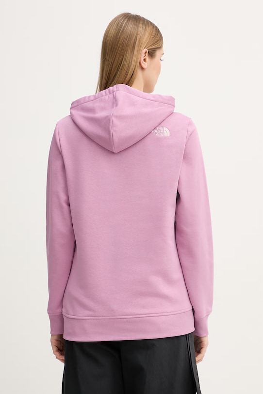 Odzież The North Face bluza z kapturem damska z bawełną Drew Peak Light NF0A8C1DMOJ1 fioletowy