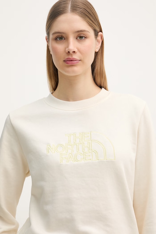 The North Face μπλούζα Γυναικεία με βαμβάκι Drew Peak Light μπεζ NF0A8C1EL7N1