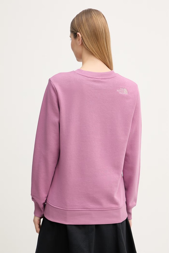 Odzież The North Face bluza damska z bawełną Drew Peak Light NF0A8C1EMOJ1 fioletowy