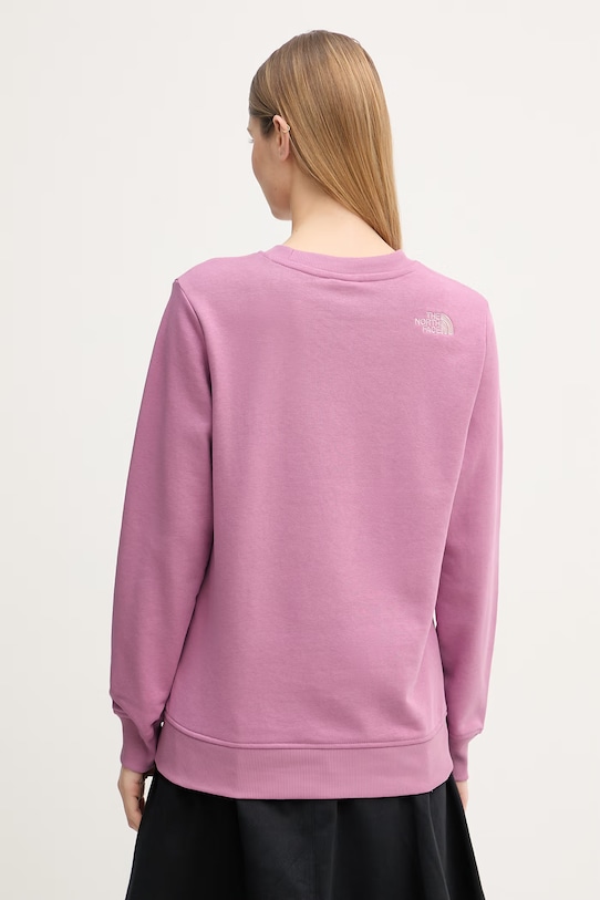 Odzież The North Face bluza damska z bawełną Drew Peak Light NF0A8C1EMOJ1 fioletowy