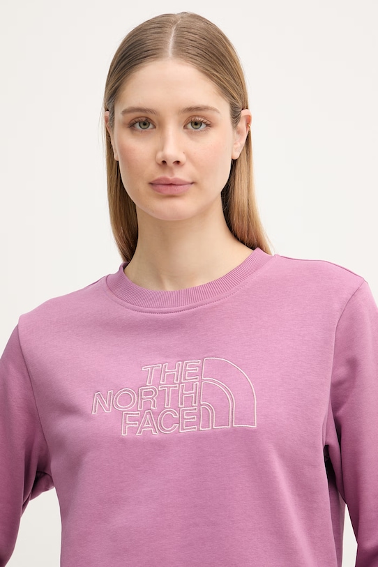 The North Face bluza damska z bawełną Drew Peak Light fioletowy NF0A8C1EMOJ1