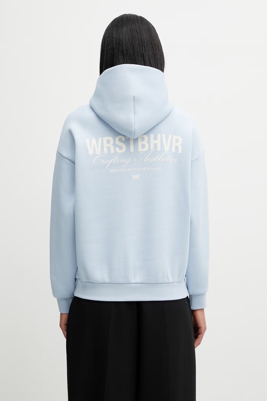 WRSTBHVR Studio V13 bluza z kapturem damska niebieski U2026TT.3439