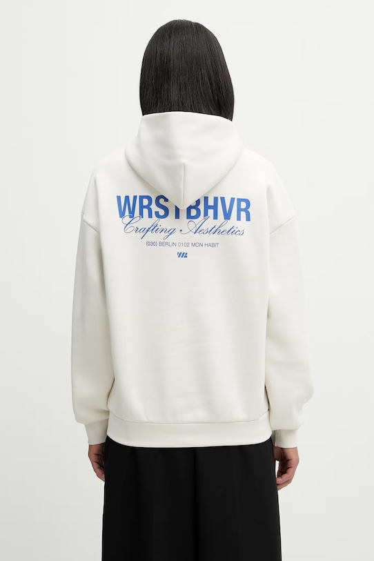 WRSTBHVR Studio V13 bluza z kapturem damska beżowy U2026TT.3439