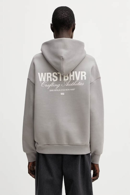 WRSTBHVR Studio V13 bluza z kapturem damska szary U2026TT.3439