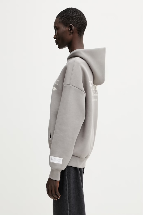 WRSTBHVR Studio V13 bluza z kapturem damska U2026TT.3439 szary SS26