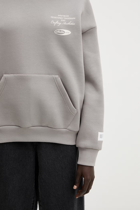 WRSTBHVR Studio V13 bluza z kapturem damska szary U2026TT.3439