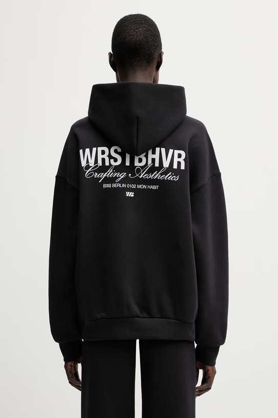 WRSTBHVR Studio V13 bluza z kapturem damska czarny U2026TT.3439