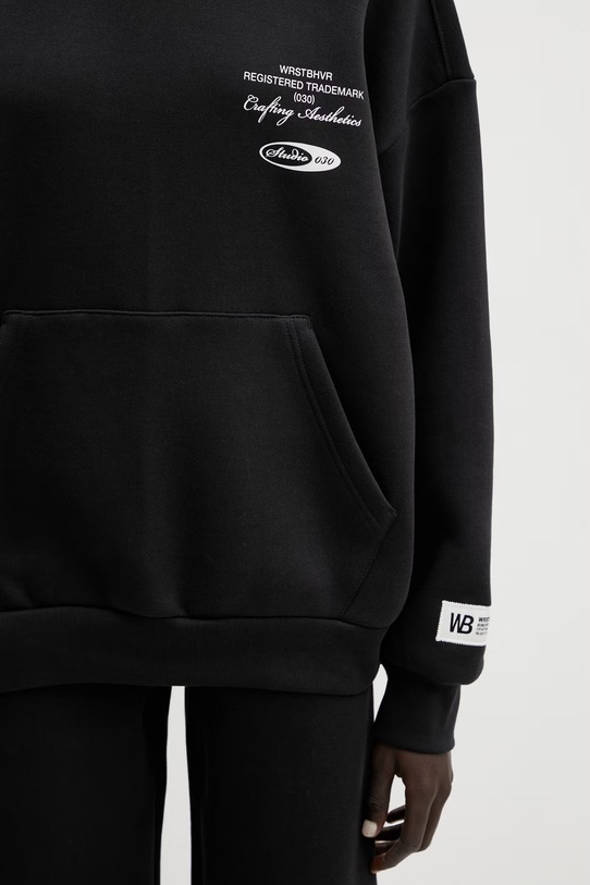 WRSTBHVR Studio V13 bluza z kapturem damska czarny U2026TT.3439