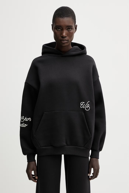 WRSTBHVR Gustaf hanorac cu glugă pentru femei negru U2026TT.3565