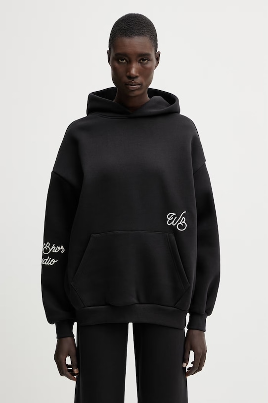 WRSTBHVR Gustaf felpa con cappuccio da donna nero U2026TT.3565